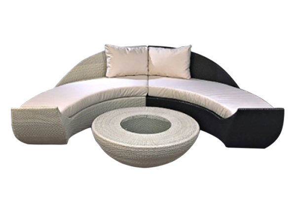 Embracie Sectional Chair & Center Table